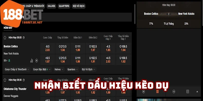 Cách thức nhận biết kèo bẫy từ phía nền tảng